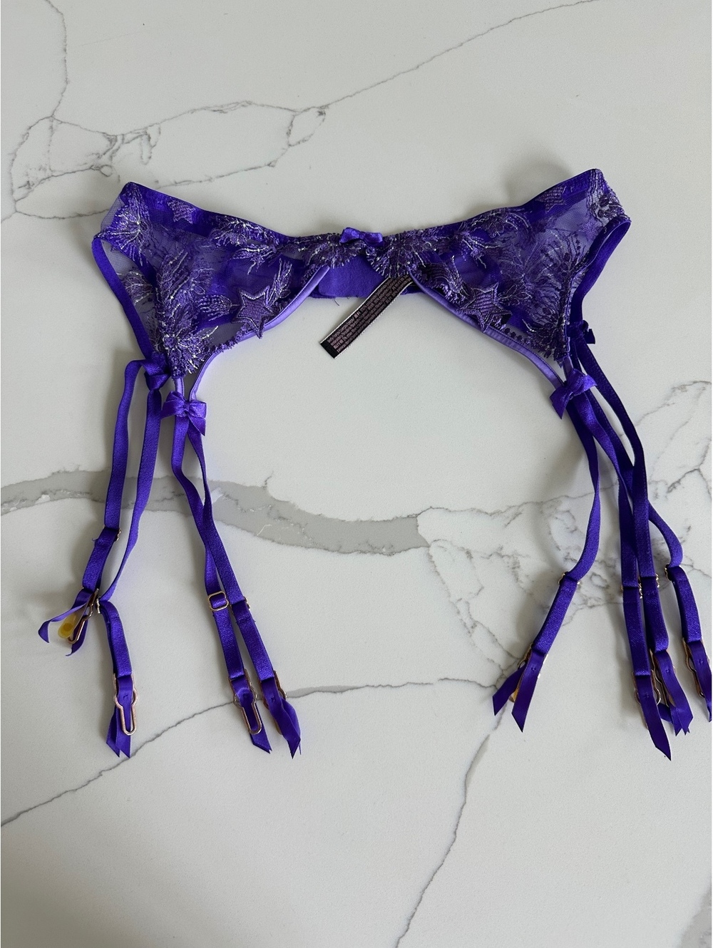 Victorias Secret Very Sexy Starstruck Garter Belt Purple